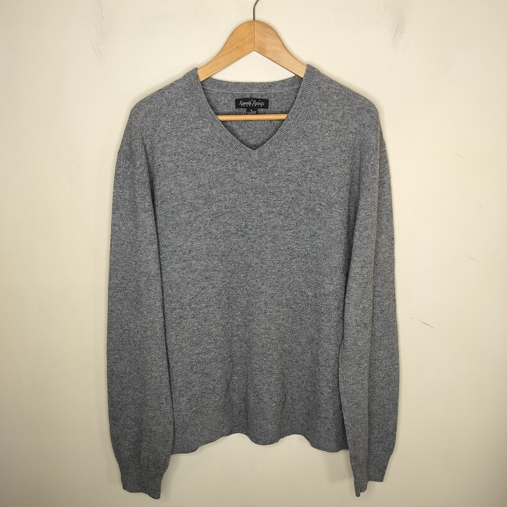 Kenneth Roberts Platinum Cashmere Sweater V Neck Pullover